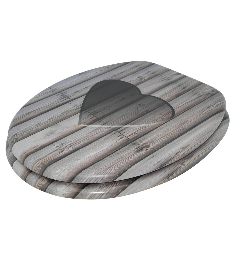 Toilet Seat Wooden Heart