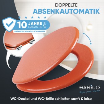 Soft Close Toilet Seat Glittering Orange-A774654