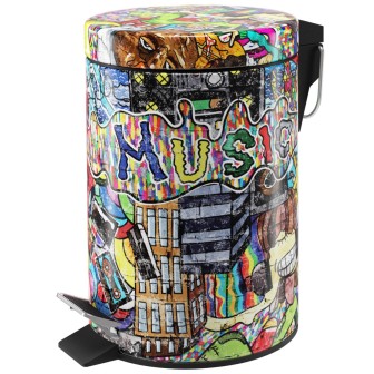 Bathroom Bin Graffiti 3 Litres