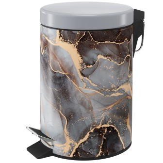 Bathroom Bin Marble Abstract 3 Litres