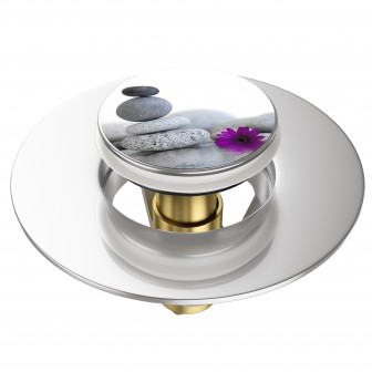 Pop-Up Wash Basin Plug Energy Stones