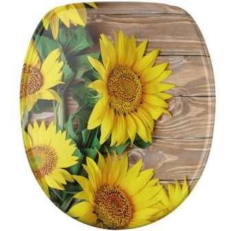 Soft Close Toilet Seat Sunflower