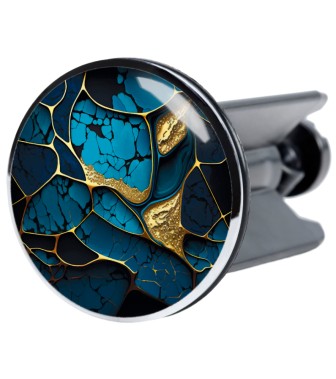 Wash Basin Plug Marble Cobalt