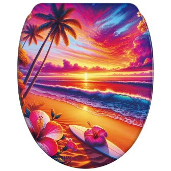 Soft Close Toilet Seat with Quick Release Aloha