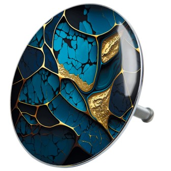 Bathtube Plug Marble Cobalt