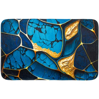 Bath Rug Marble Cobalt 50 x 80 cm