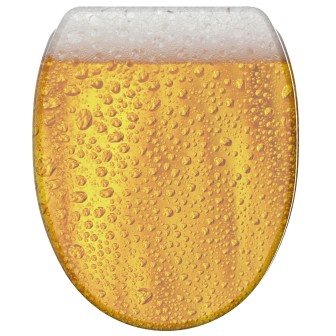 Soft Close Toilet Seat with Quick Release Beer