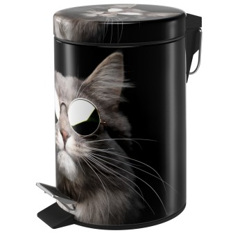 Bathroom Bin Cool Cat 3 Litres