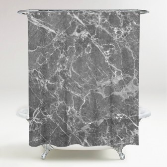 Shower Curtain Marble Grey 180 x 200 cm
