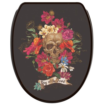 Soft Close Toilet Seat with Quick Release Day of the Dead