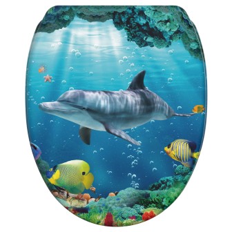 Soft Close Toilet Seat with Quick Release Dolphin