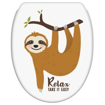 Soft Close Toilet Seat with Quick Release Sloth