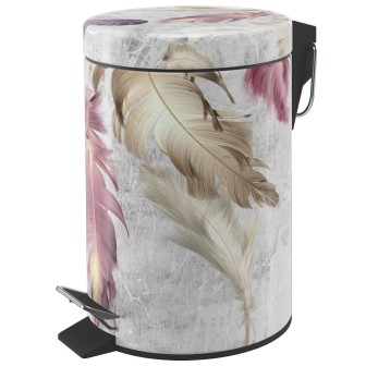 Bathroom Bin Feathers 3 Litres