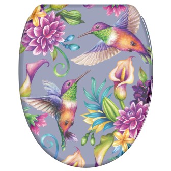 Soft Close Toilet Seat with Quick Release Hummingbird