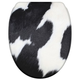 Soft Close Toilet Seat with Quick Release Cow Spot