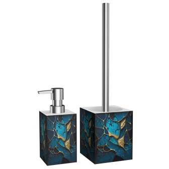 Bathroom Set Marble Cobalt