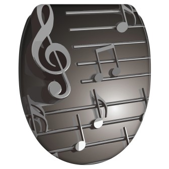 Soft Close Toilet Seat Musical Notes