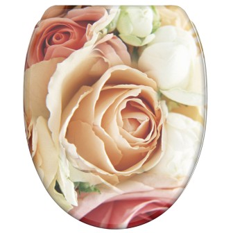 Soft Close Toilet Seat with Quick Release Pink Rose