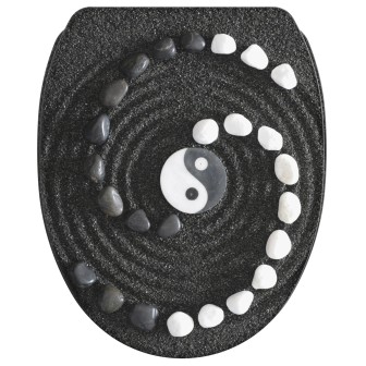 Soft Close Toilet Seat with Quick Release Yin Yang