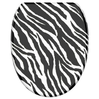 WC-Sitz mit Absenkautomatik Zebra Look