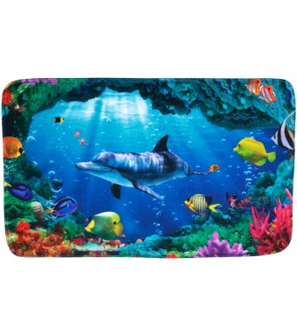 Bath Rug Dolphin Coral 50 x 80 cm