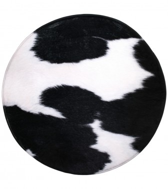 Bath Rug round Cow Spots Ø 80 cm