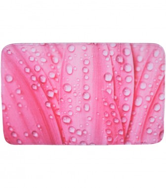 Bath Rug Pink Flower 50 x 80 cm