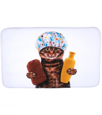 Bath Rug Shower Cat 50 x 80 cm