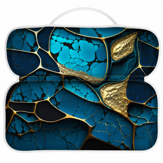 Bath Pillow Marble Cobalt