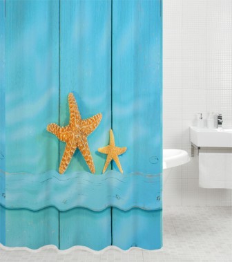 Shower Curtain Starfish 180 x 180 cm