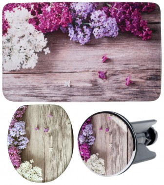 3 Piece Bathroom Set Lilac