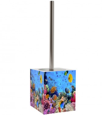 Toilet Brush and Holder Ocean