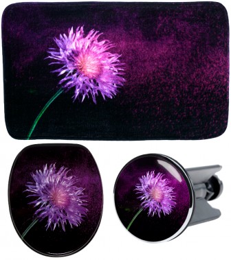 3 Piece Bathroom Set Purple Dust