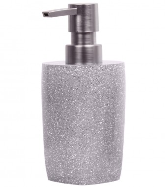 Soap Dispenser Glittering Silver