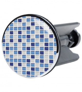 Wash Basin Plug Mosaic Blue