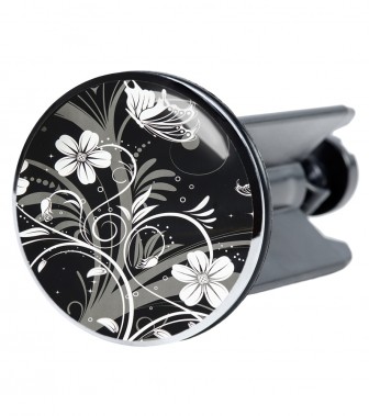 Wash Basin Plug White Flower