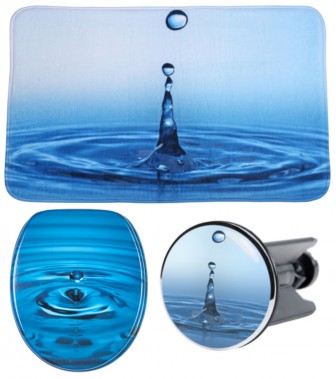 3 Piece Bathroom Set Waterdrop