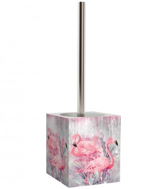 Toilet Brush and Holder Flamingo