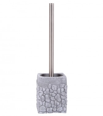 Toilet Brush and Holder Grey Stone