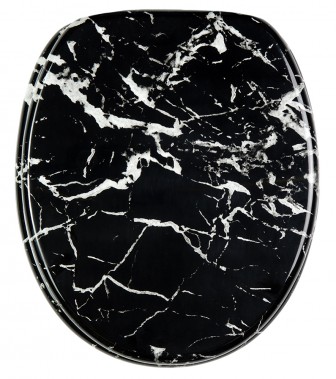 Toilet Seat Marble Black