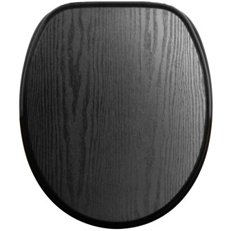 Toilet Seat Black Wood