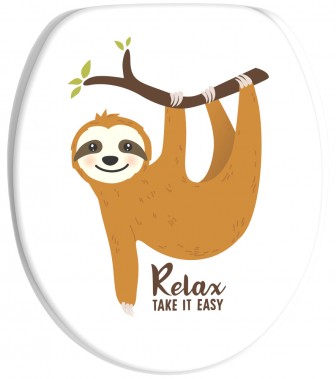 Soft Close Toilet Seat Sloth