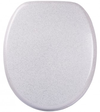 Soft Close Toilet Seat Glittering White