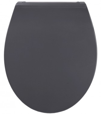 Soft Close Toilet Seat Flat Grey