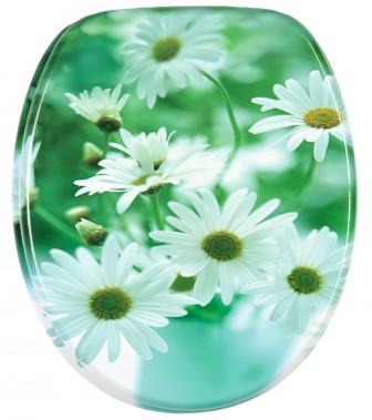 Soft Close Toilet Seat Daisies