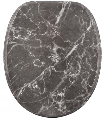 Soft Close Toilet Seat Marble Grey