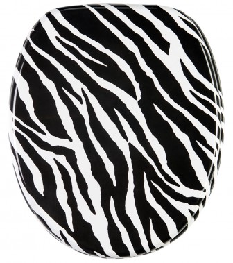 Soft Close Toilet Seat Zebra