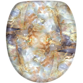 Toilet Seat Marble brown