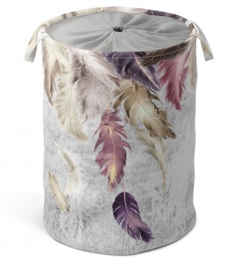 Laundry Basket Feathers