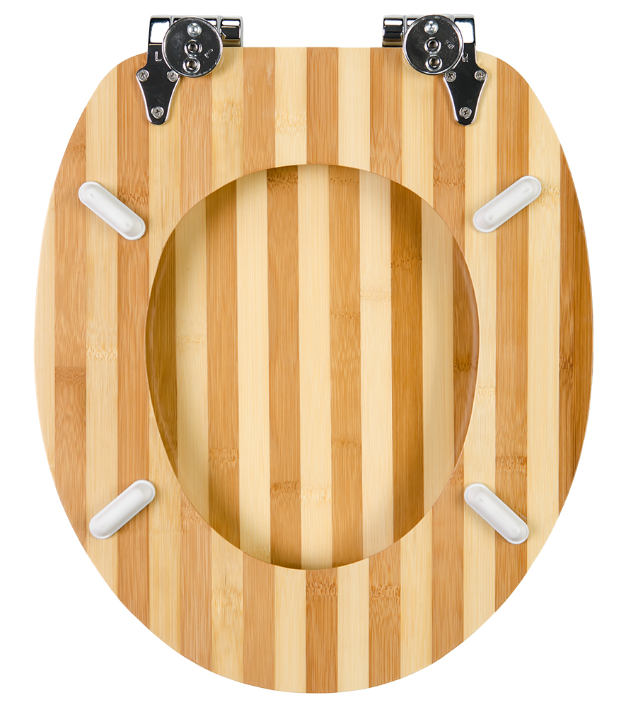 Soft Close Toilet Seat Bamboo Striped